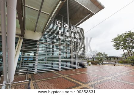 Dorasan Railway Station In Dmz, South Korea.