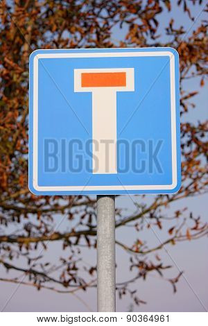 No through road (dead end) traffic sign