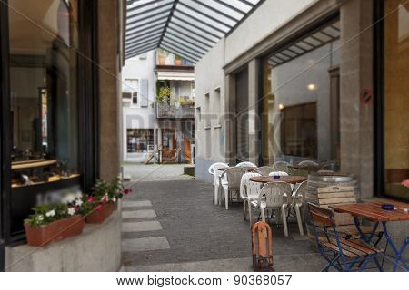 Street In Vevey, Siwtzerland, Old Town