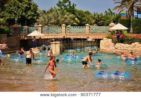 The Aquaventure waterpark of Atlantis the Palm hotel