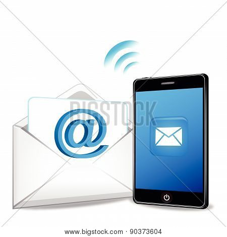 Smart phone sending email
