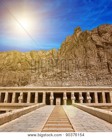 The temple of Hatshepsut near Luxor in Egypt