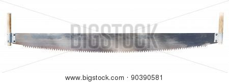 Two-handled Saw Isolated On White