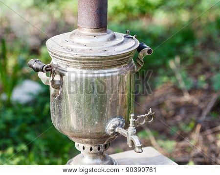 Old Steel Samovar - Boiling Kettle