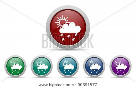 rain icon waether forecast sign