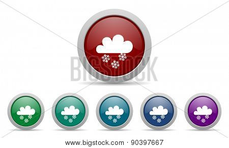 snowing icon waether forecast sign