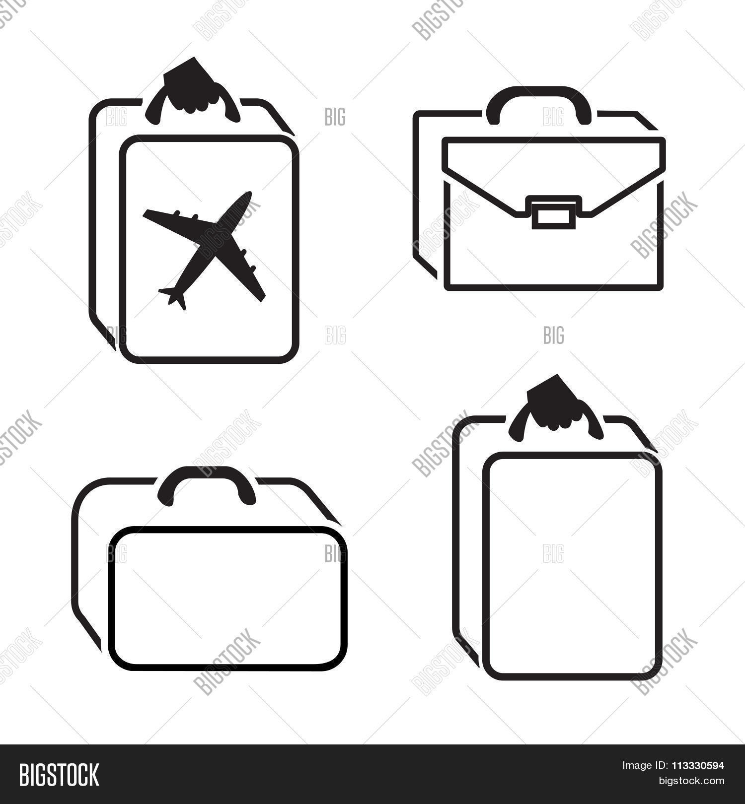 Baggage Icon Set. Vector & Photo (Free Trial) Bigstock