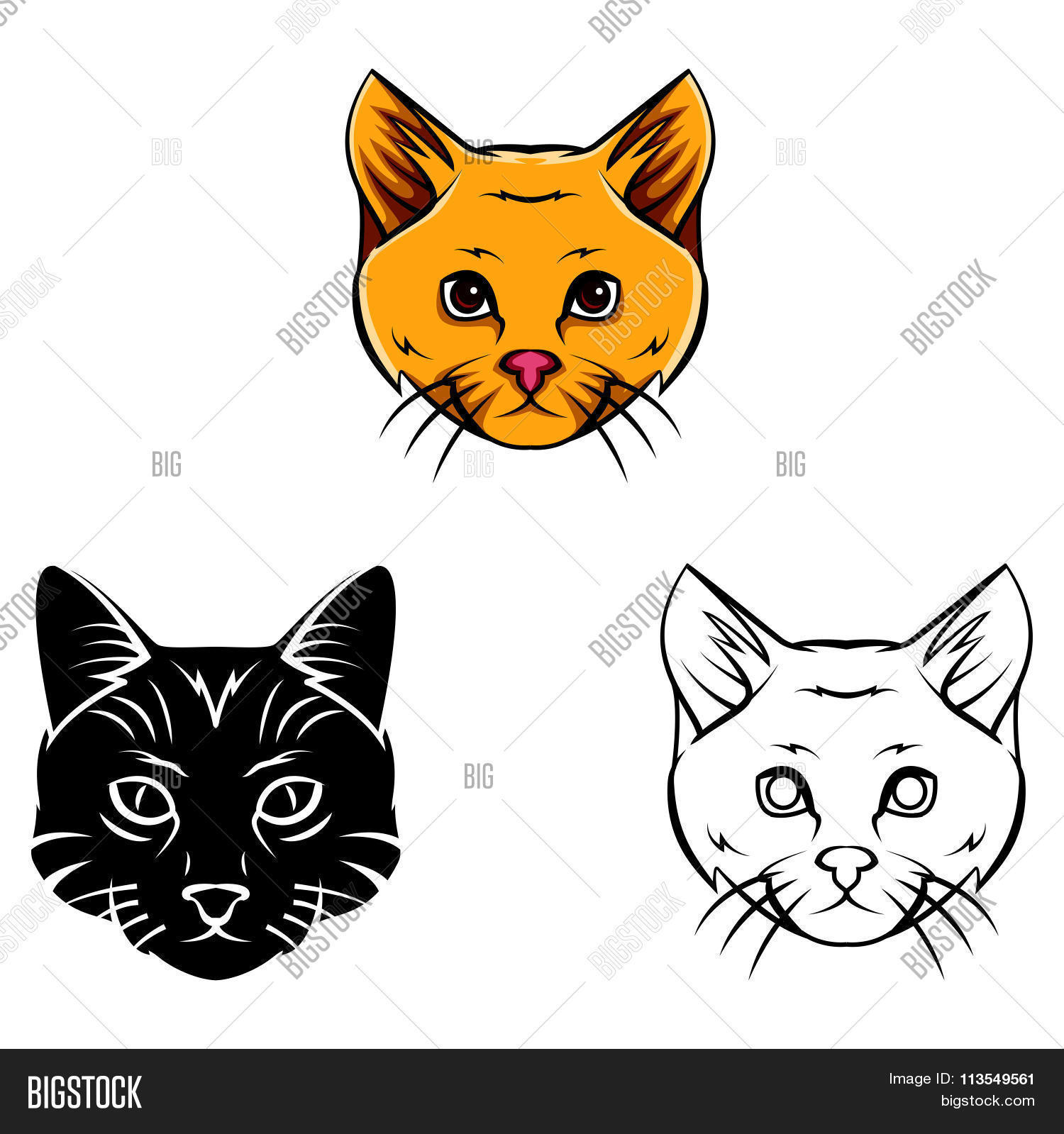 Coloring Book Cat Vector & Photo (Free Trial) | Bigstock