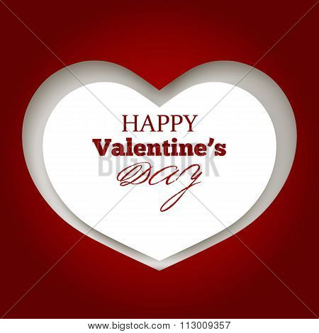 Happy Valentine's Day card, vector illustration.