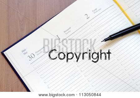Copyright Write On Notebook