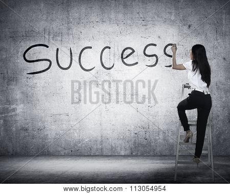 Business Person Drawing Success On The Board