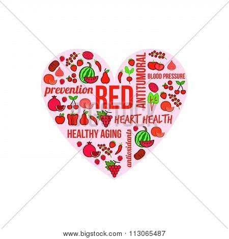 Red Vegetables And Fruits