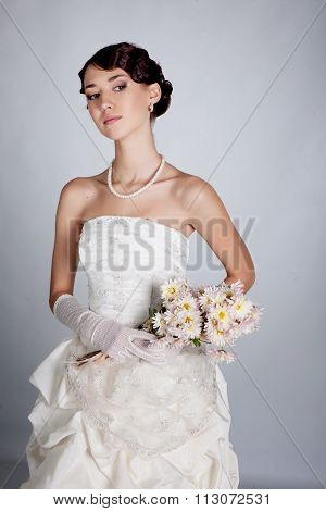 Bride portrait in studio