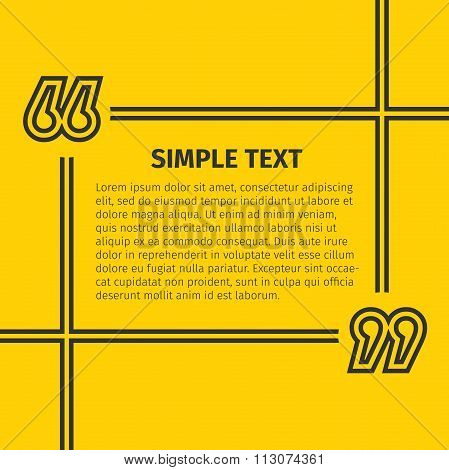 Square quote text bubble