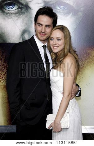 HOLLYWOOD, CALIFORNIA - January 26, 2010. Colin O'Donoghue and Helen O'Donoghue at the Los Angeles premiere of 