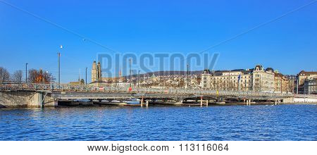Quaibrucke Bridge In Zurich, Switzerland