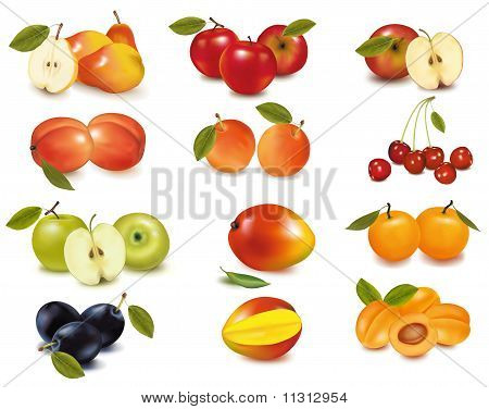 Grote groep van appels en zoete vruchten.