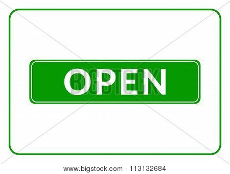 Open Sign Green