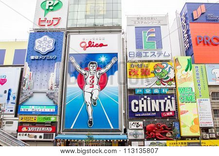 Glico billboard is an icon of Dotonbori Japan