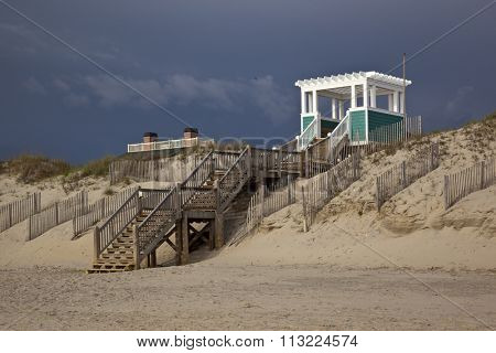 Public Boardwalk to the beach in Corolla on the Outer Banks
