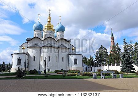 Cathedral Of The Annunciation And Soyembike Tower In The Kazan Kremlin