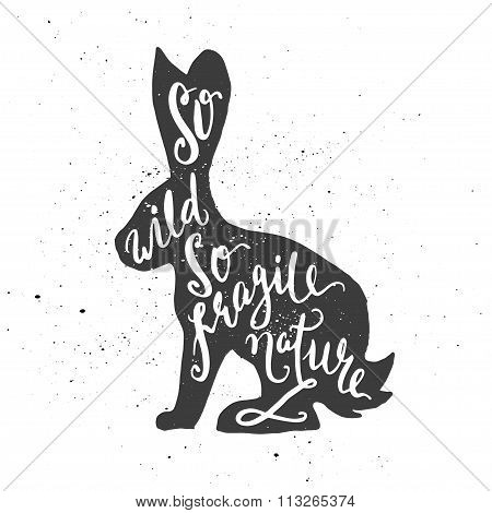Hare letering poster
