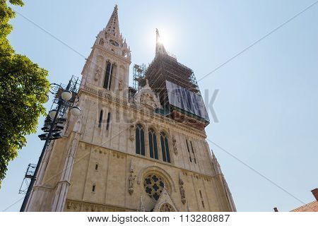 Buildings In The City Center Of Zagreb, Croatia. Architecture Of The City.