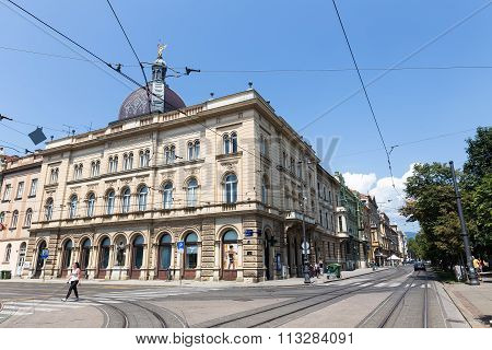 Buildings In The City Center Of Zagreb, Croatia. Architecture Of The City.