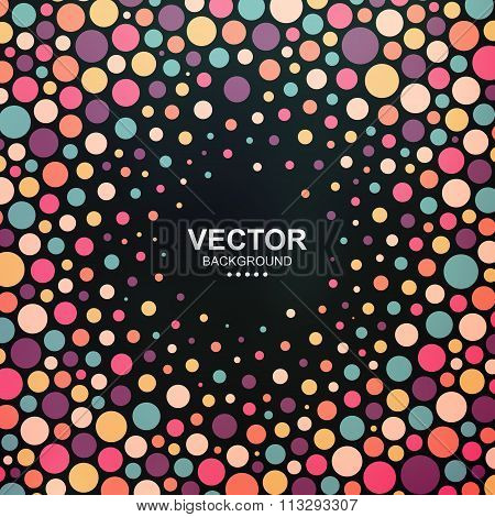 Colorful dotted abstract background