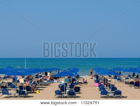 在 Rethymnon 的海滩