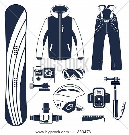 snowboard. Extreme winter sports.