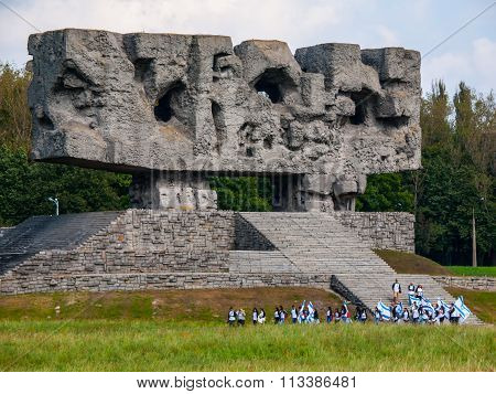 Monument in Majdanek concentration camp