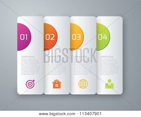 Vector illustration infographics four options