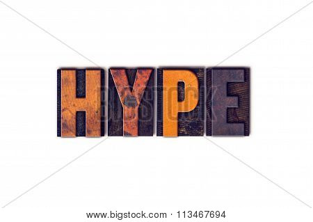 Hype Concept Isolated Letterpress Type