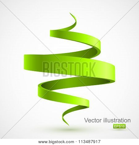 Green spiral 3D