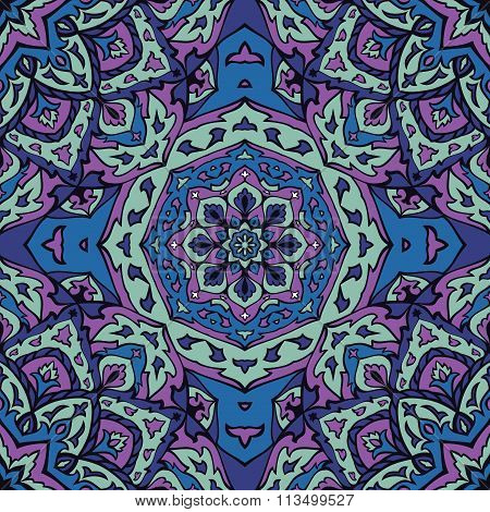 Stylized Colorful Ethnic Pattern.