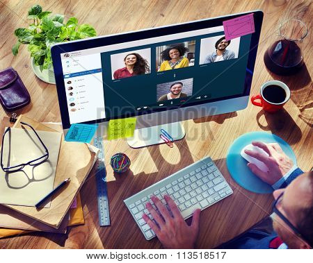 Video Call Facetime Chatting Communication Concept