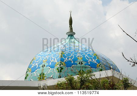 Dome of the Sultan Ismail Airport Mosque at Senai Airport, Malaysia