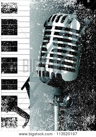 Jazz Microphone Background