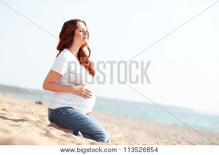 Resting pregnant woman