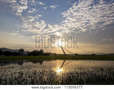 Sun Rise At Dazhi Bridge