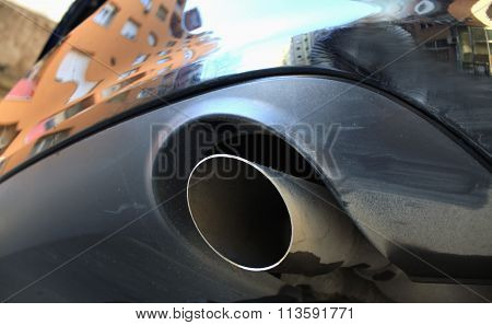 Close-up Look Of Exhaust Pipe