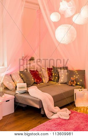 Fairy Lights In Bedroom