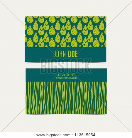 Business Card Vector Background.trend Green Flash Color.