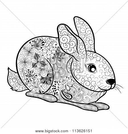 Rabbit Doodle Illustration