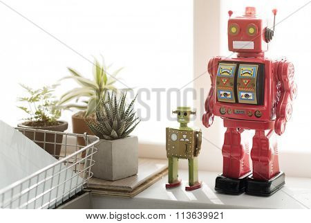 Control Robot Robotic Gadget Metal Object Science Concept