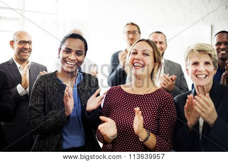 Business People Team Applauding Achievement Concept