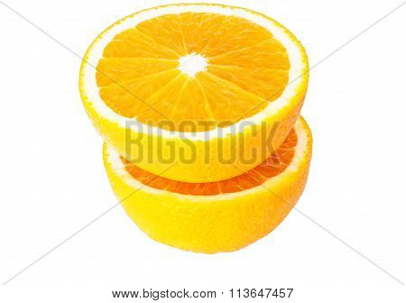 orange on white background