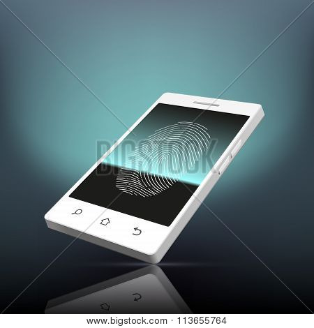 Fingerprint Scanning. Stock Illustration.