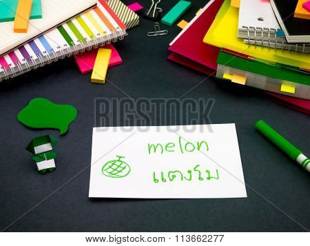 Learning New Language Making Original Flash Cards; Thai